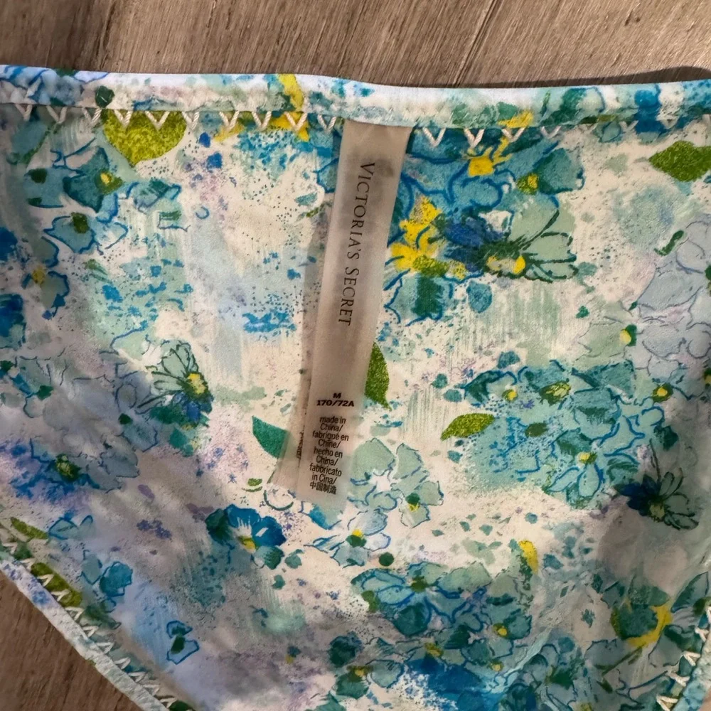 VS Floral Blue and Green Bikini Set - Picture 2 of 3